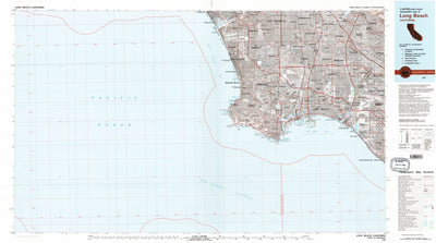 United States Geological Survey Long Beach, CA (1981, 100000-Scale) digital map