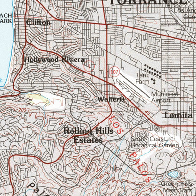 United States Geological Survey Long Beach, CA (1981, 100000-Scale) digital map