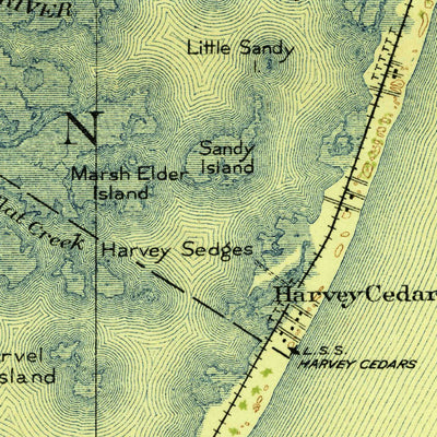 United States Geological Survey Long Beach, NJ (1919, 62500-Scale) digital map