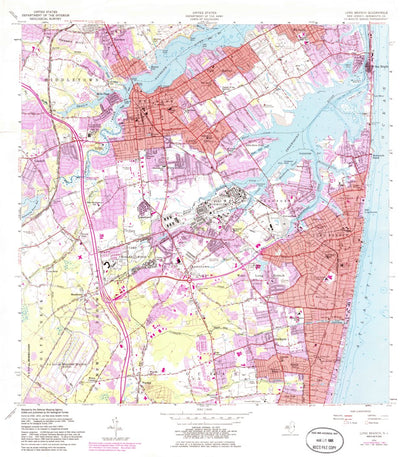 United States Geological Survey Long Branch, NJ (1954, 24000-Scale) digital map