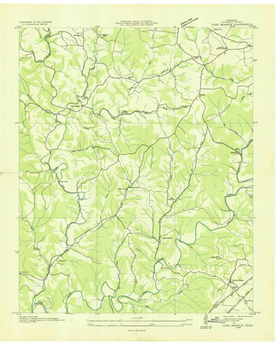 United States Geological Survey Long Branch, TN (1936, 24000-Scale) digital map