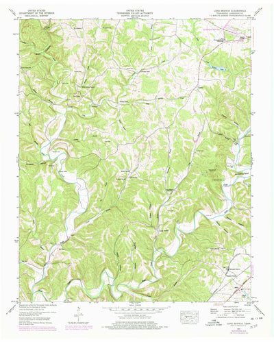 United States Geological Survey Long Branch, TN (1951, 24000-Scale) digital map