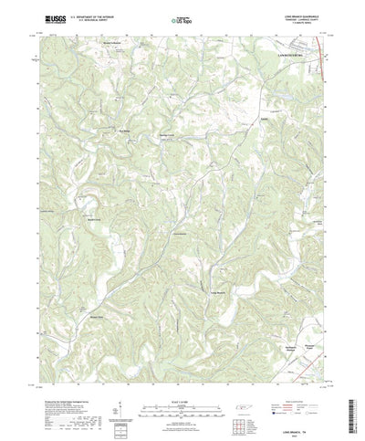 United States Geological Survey Long Branch, TN (2022, 24000-Scale) digital map