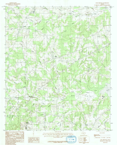 United States Geological Survey Long Branch, TX (1983, 24000-Scale) digital map
