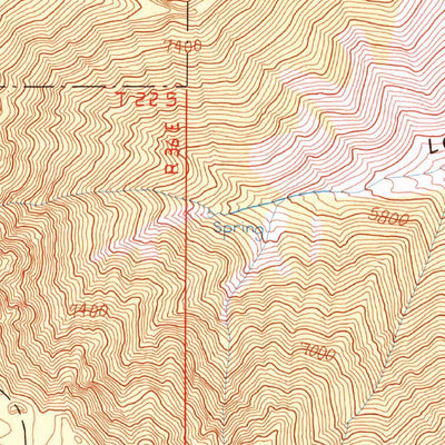 United States Geological Survey Long Canyon, CA (1987, 24000-Scale) digital map