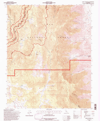 United States Geological Survey Long Canyon, CA (1994, 24000-Scale) digital map