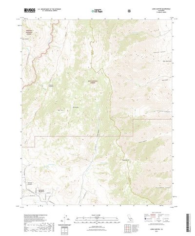 United States Geological Survey Long Canyon, CA (2021, 24000-Scale) digital map