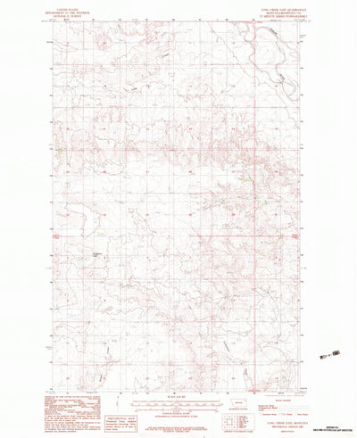 United States Geological Survey Long Creek East, MT (1983, 24000-Scale) digital map