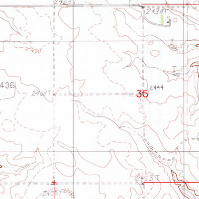 United States Geological Survey Long Creek East, MT (1983, 24000-Scale) digital map