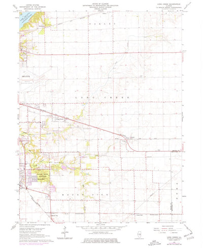 United States Geological Survey Long Creek, IL (1967, 24000-Scale) digital map