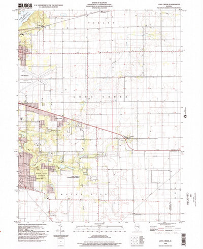 United States Geological Survey Long Creek, IL (1998, 24000-Scale) digital map