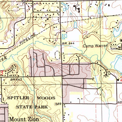 United States Geological Survey Long Creek, IL (1998, 24000-Scale) digital map
