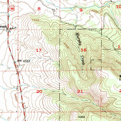 United States Geological Survey Long Creek, OR (1949, 62500-Scale) digital map