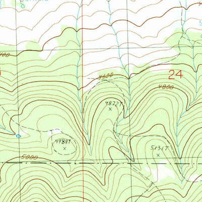 United States Geological Survey Long Creek, OR (1990, 24000-Scale) digital map