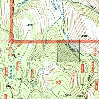 United States Geological Survey Long Creek, OR (1999, 24000-Scale) digital map