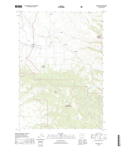 United States Geological Survey Long Creek, OR (2020, 24000-Scale) digital map