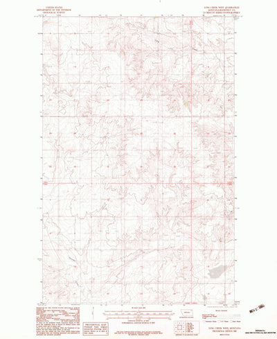 United States Geological Survey Long Creek West, MT (1983, 24000-Scale) digital map
