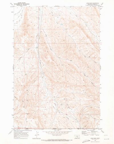 United States Geological Survey Long Draw, MT (1969, 24000-Scale) digital map