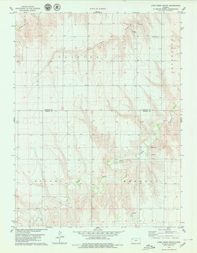 United States Geological Survey Long Draw South, KS (1978, 24000-Scale) digital map