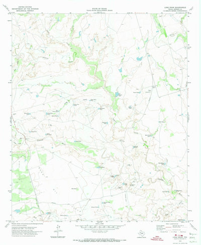 United States Geological Survey Long Draw, TX (1970, 24000-Scale) digital map
