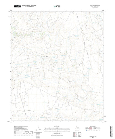 United States Geological Survey Long Draw, TX (2022, 24000-Scale) digital map