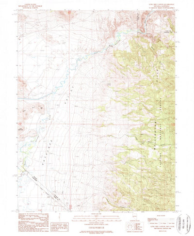 United States Geological Survey Long Dry Canyon, NV-CA (1988, 24000-Scale) digital map