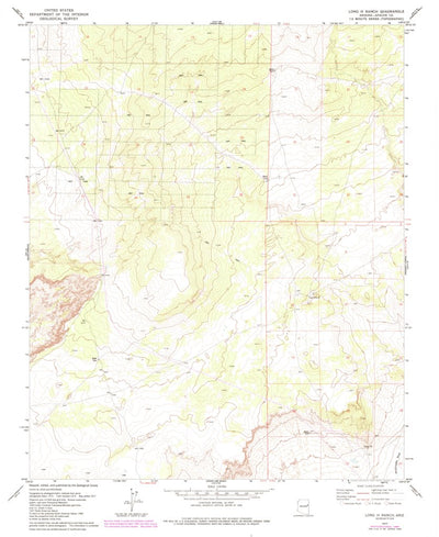 United States Geological Survey Long H Ranch, AZ (1977, 24000-Scale) digital map