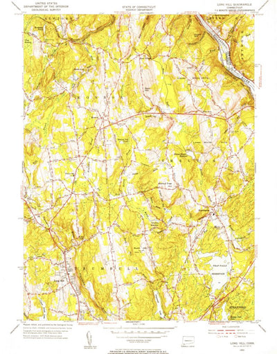 United States Geological Survey Long Hill, CT (1953, 31680-Scale) digital map