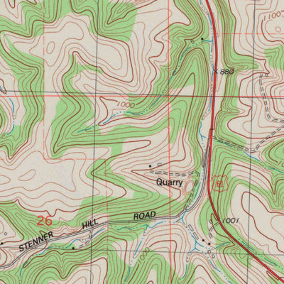 United States Geological Survey Long Hollow, WI (1983, 24000-Scale) digital map