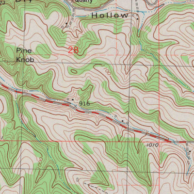 United States Geological Survey Long Hollow, WI (1983, 24000-Scale) digital map