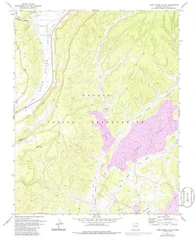 United States Geological Survey Long House Valley, AZ (1971, 24000-Scale) digital map