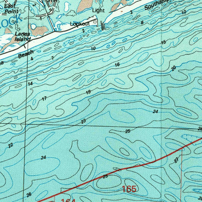 United States Geological Survey Long Island East, NY (1984, 100000-Scale) digital map