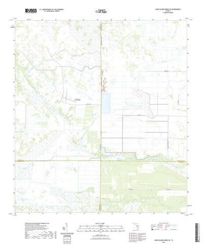 United States Geological Survey Long Island Marsh SE, FL (2021, 24000-Scale) digital map