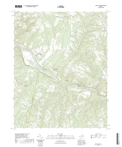 United States Geological Survey Long Island, VA (2022, 24000-Scale) digital map