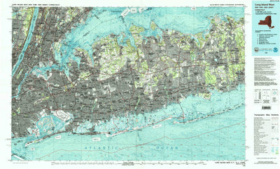United States Geological Survey Long Island West, NY-NJ-CT (1984, 100000-Scale) digital map