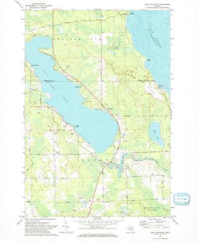 United States Geological Survey Long Lake East, MI (1971, 24000-Scale) digital map
