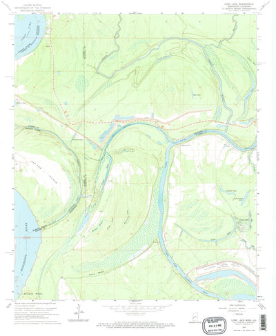 United States Geological Survey Long Lake, MS-LA (1962, 24000-Scale) digital map