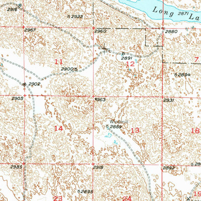 United States Geological Survey Long Lake, NE (1949, 62500-Scale) digital map