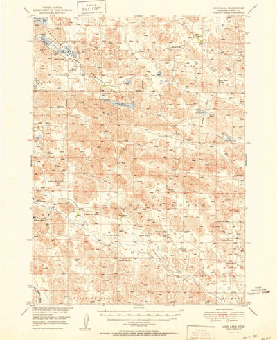 United States Geological Survey Long Lake, NE (1951, 62500-Scale) digital map