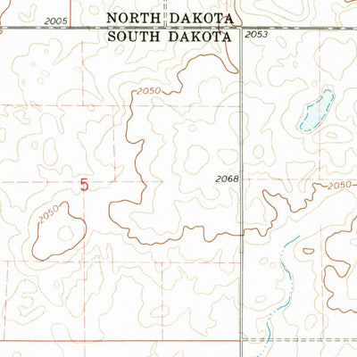 United States Geological Survey Long Lake NE, SD-ND (1968, 24000-Scale) digital map