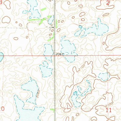 United States Geological Survey Long Lake NE, SD-ND (1968, 24000-Scale) digital map
