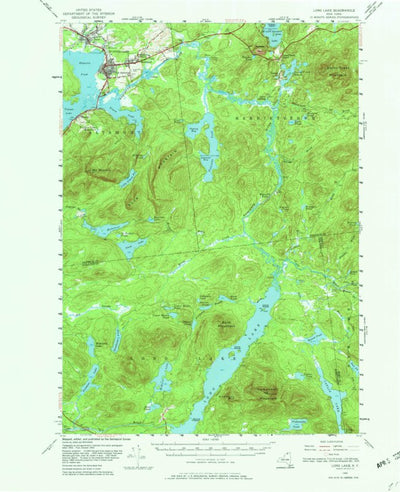 United States Geological Survey Long Lake, NY (1955, 62500-Scale) digital map