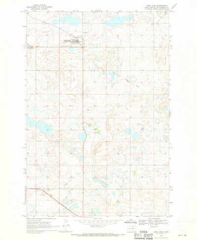 United States Geological Survey Long Lake, SD (1968, 24000-Scale) digital map
