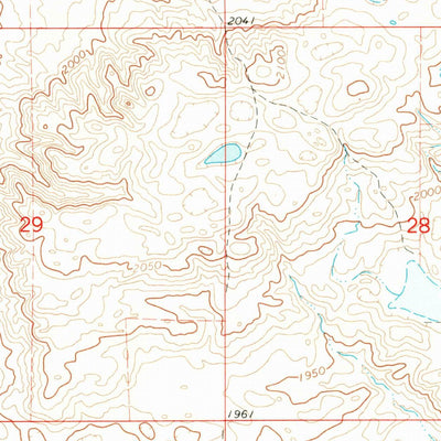 United States Geological Survey Long Lake, SD (1968, 24000-Scale) digital map