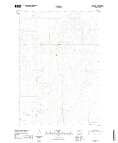 United States Geological Survey Long Lake SE, SD (2021, 24000-Scale) digital map