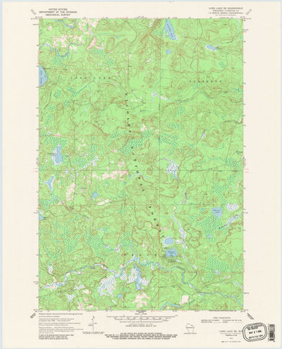 United States Geological Survey Long Lake SE, WI (1970, 24000-Scale) digital map