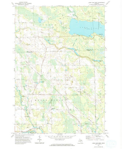 United States Geological Survey Long Lake West, MI (1971, 24000-Scale) digital map