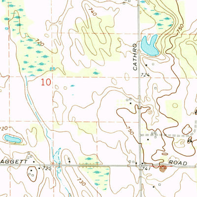 United States Geological Survey Long Lake West, MI (1971, 24000-Scale) digital map