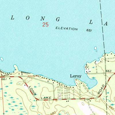 United States Geological Survey Long Lake West, MI (1971, 24000-Scale) digital map