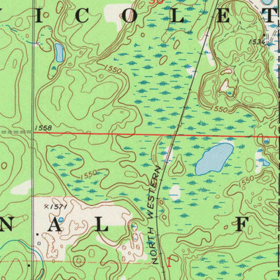 United States Geological Survey Long Lake, WI (1970, 24000-Scale) digital map
